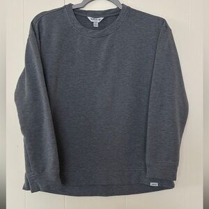 Orvis Oversized Gray Fleece Crewneck Sweater Size Small Men’s